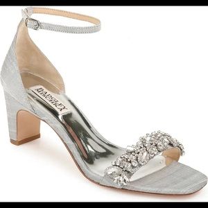 Badgley Mischka Silver Jackie Sandal